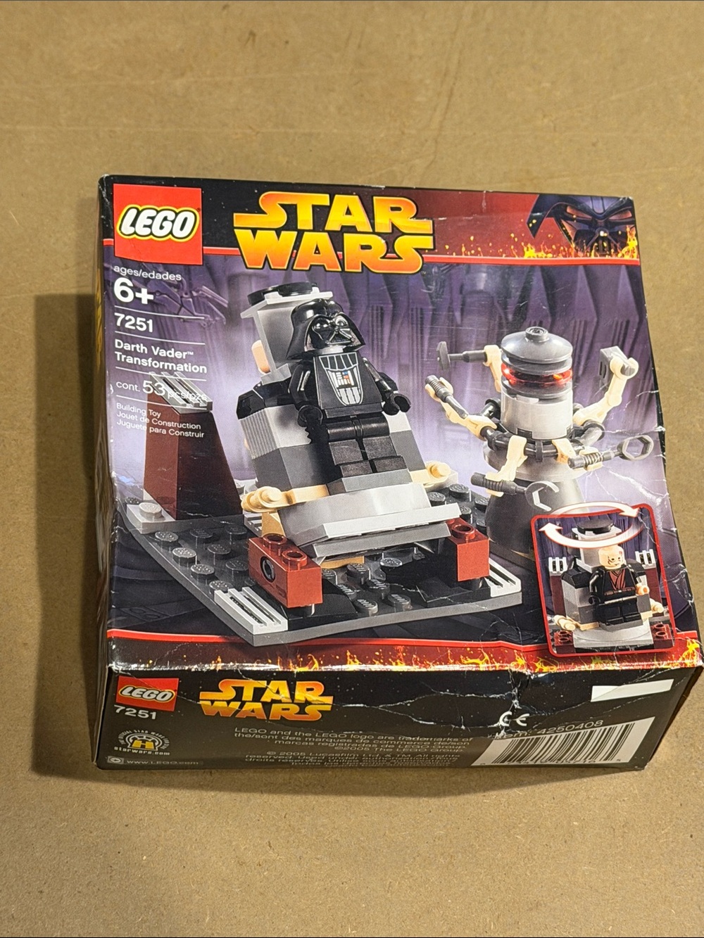 LEGO Star Wars Darth Vader Transformation Playset. Unopened. Box is creased.